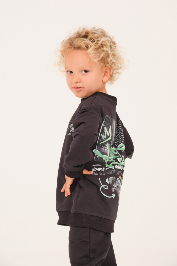 Wholesale Striped Pocket Detail Sweatshirt for Boys - Producer: Zeyland - Wholesale Kids & Baby Clothes From Turkey - TheBS Kids