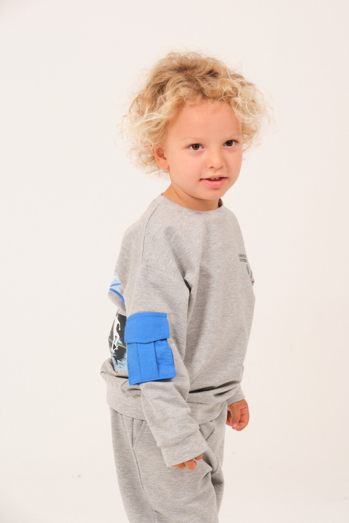 Wholesale Striped Pocket Detail Sweatshirt for Boys - Producer: Zeyland - Wholesale Kids & Baby Clothes From Turkey - TheBS Kids