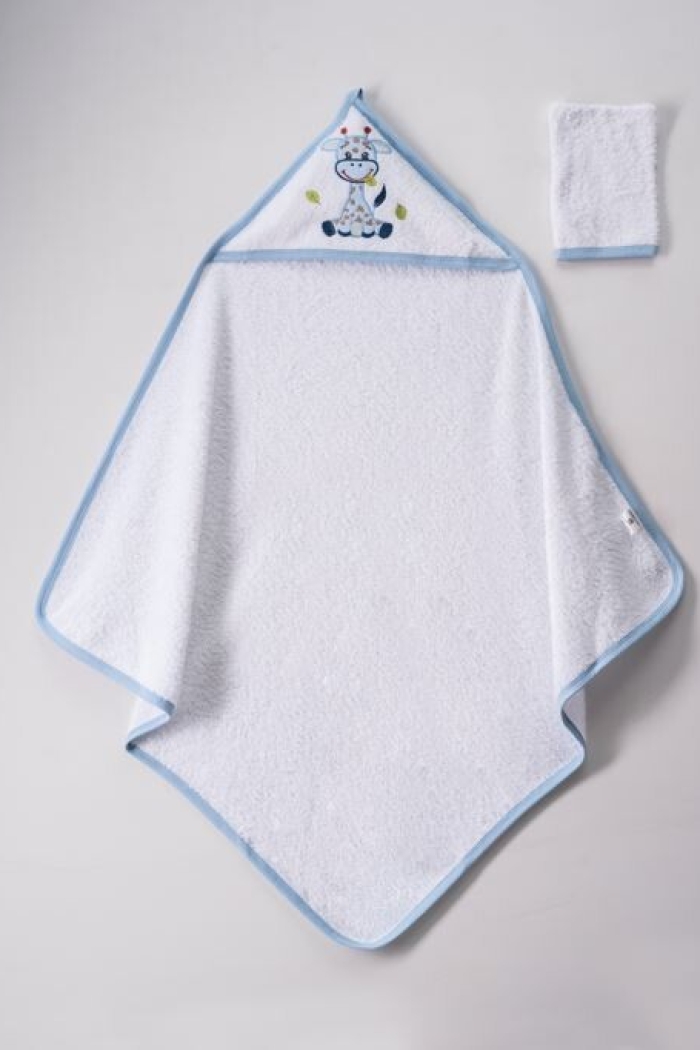Wholesale Unisex 2-Piece Baby Set with Scrub Mitt and Towel 80x80cm - Producer: Ramel Kids - Wholesale Kids & Baby Clothes From Turkey - TheBS Kids