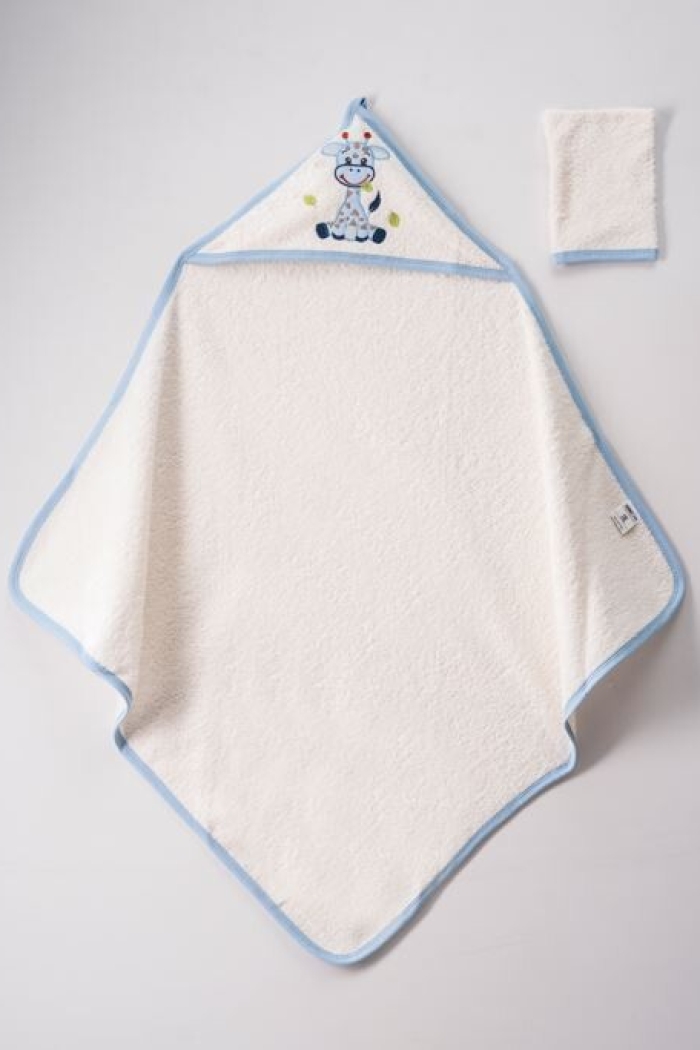 Wholesale Unisex 2-Piece Set with Scrub Mitt and Towel 80x80 - Producer: Ramel Kids - Wholesale Kids & Baby Clothes From Turkey - TheBS Kids