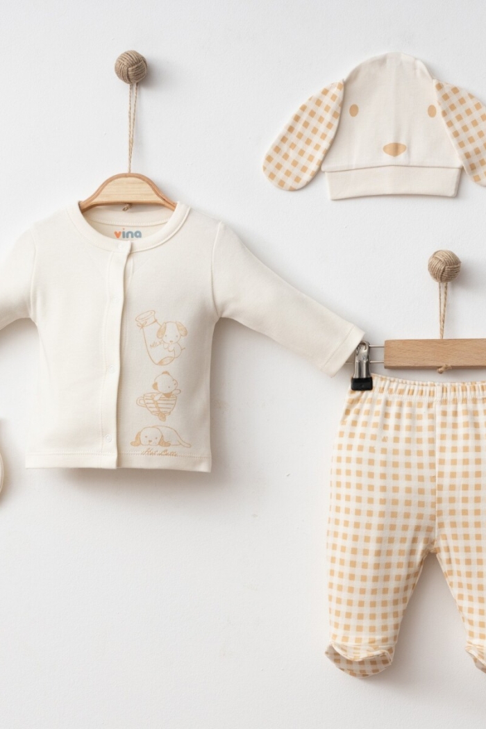 Wholesale Unisex Baby 4-piece Newborn Set 0-1M - Producer: Vina baby - Wholesale Kids & Baby Clothes From Turkey - TheBS Kids