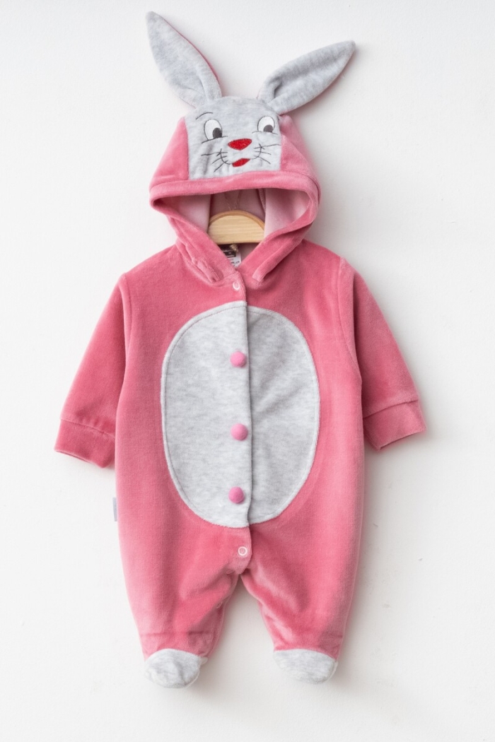 Wholesale Unisex Baby Rabbit Costume Velvet Romper 1-6 Months - Producer: Hoppidik - Wholesale Kids & Baby Clothes From Turkey - TheBS Kids