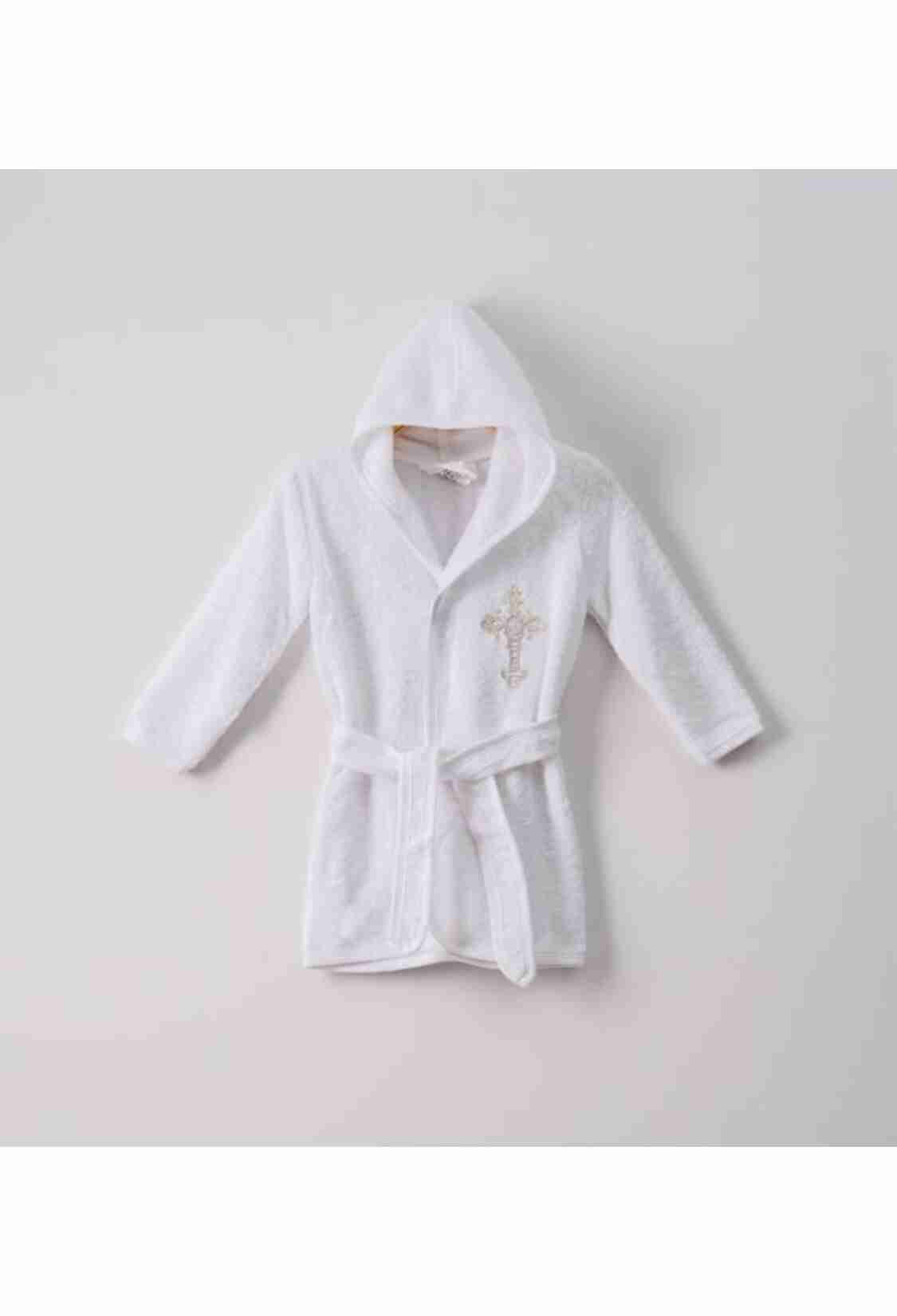 Towel and Bathrobe - 1-4 Yaş Vaftiz Bornoz 1072-455 - Brand: Ramel Kids - Kids & Bby Clothes From TheBS Kids Turkey