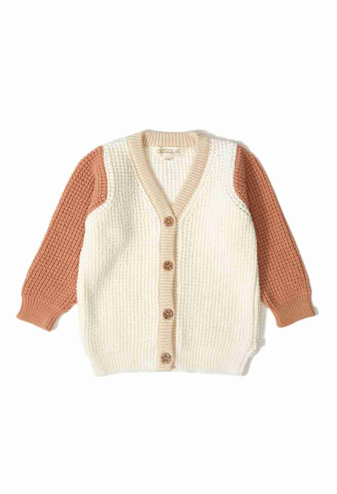 - 100% Organic Cotton With GOTS Certified Knitwear Color Block Cardigan 3-12M Uludağ Tirko 1061-21066 - Brand: Uludağ Triko - Kids & Bby Clothes From TheBS Kids Turkey