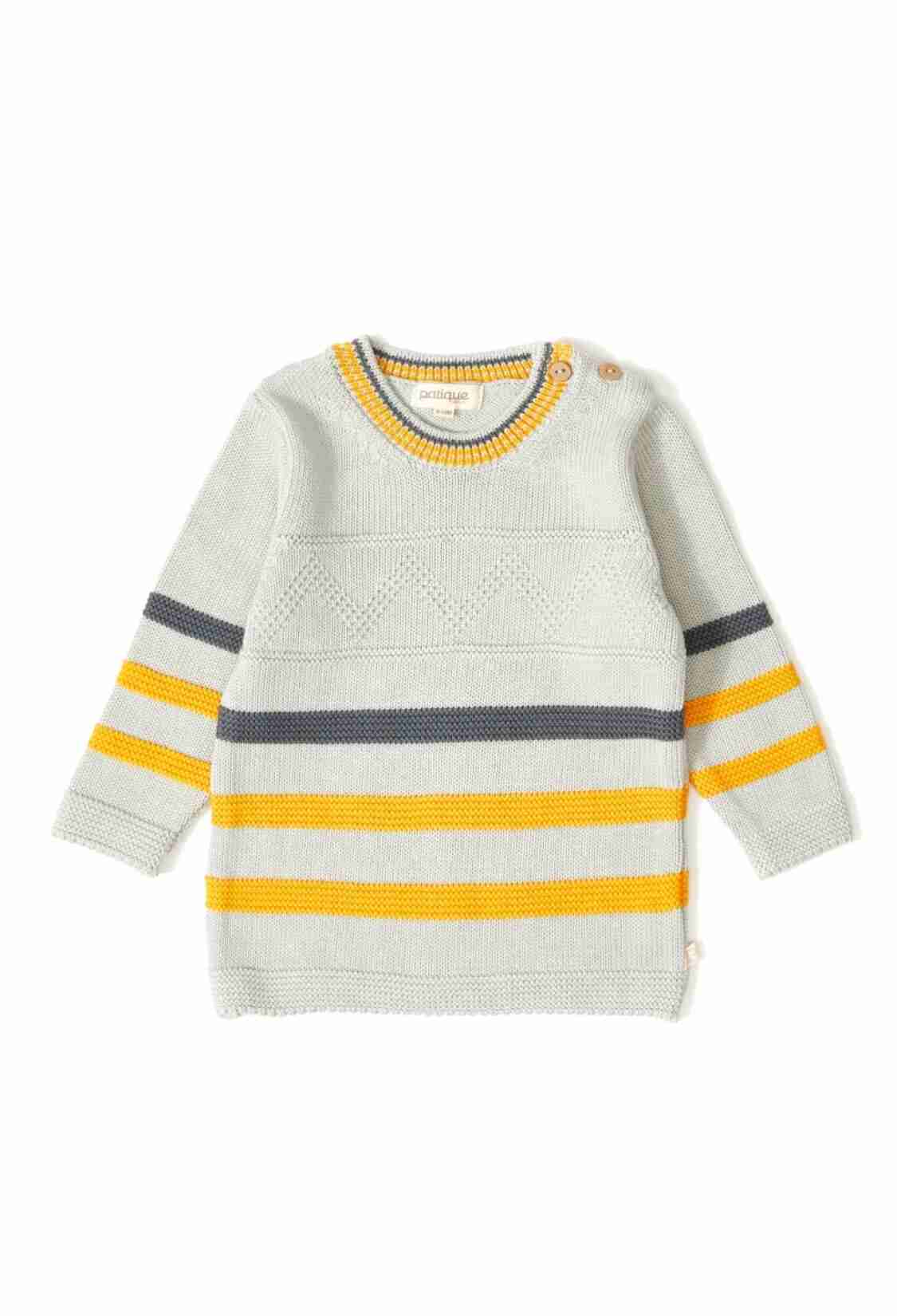 - 100% Organic Cotton With GOTS Certified Knitwear Zigzag Sweater 3-12M 1061-21067 - Brand: Uludağ Triko - Kids & Bby Clothes From TheBS Kids Turkey