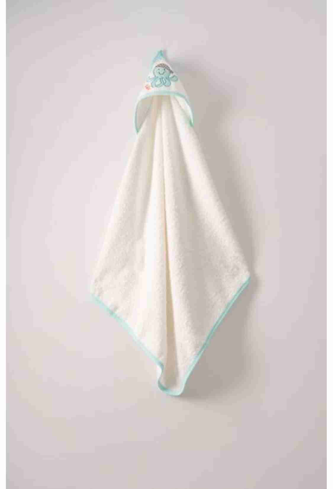 Towel and Bathrobe - 75x80 BEBE BANYO HAVLUSU 1072-303KREM - Brand: Ramel Kids - Kids & Bby Clothes From TheBS Kids Turkey