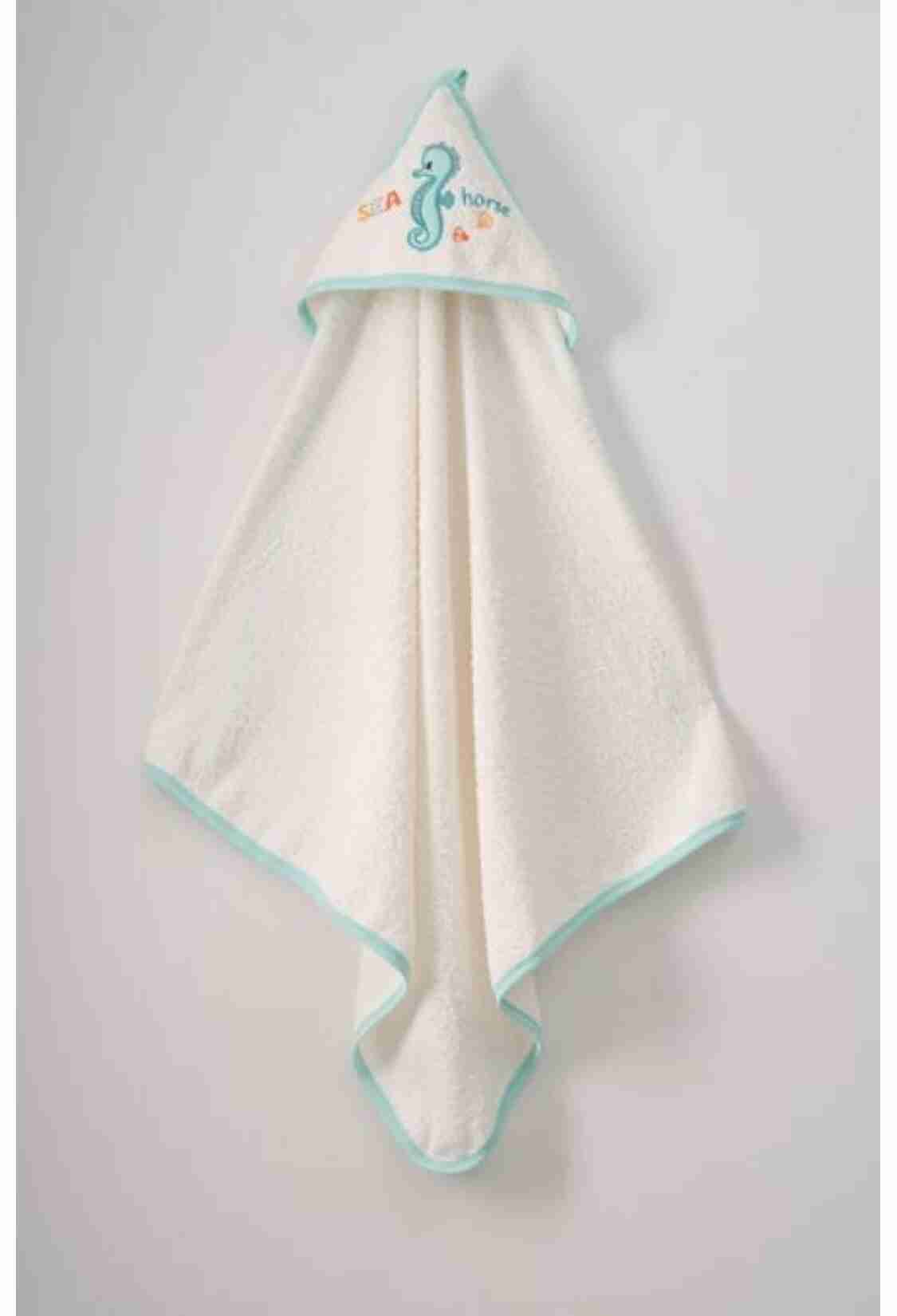 Towel and Bathrobe - 75x80 BEBE BANYO HAVLUSU 1072-304KREM - Brand: Ramel Kids - Kids & Bby Clothes From TheBS Kids Turkey
