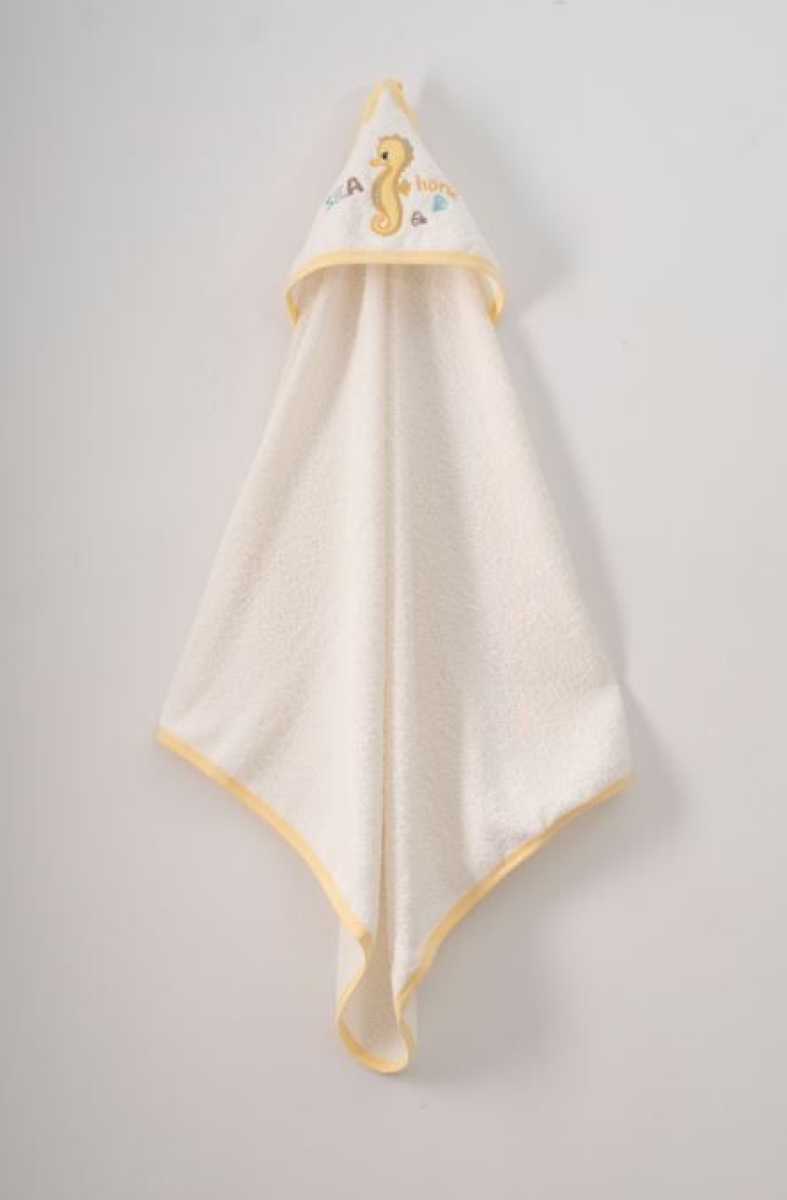 Towel and Bathrobe - 75x80 BEBE BANYO HAVLUSU 1072-304KREM - Brand: Ramel Kids - Kids & Bby Clothes From TheBS Kids Turkey