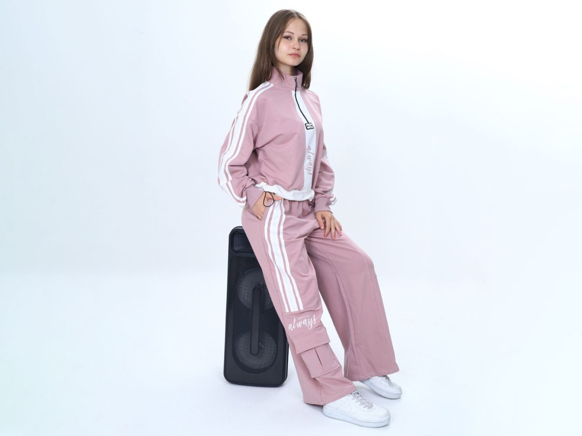 Girls' Suits - B1 - Always Baskılı Kız Takım - Brand: VIZVIZ - Kids & Bby Clothes From TheBS Kids Turkey