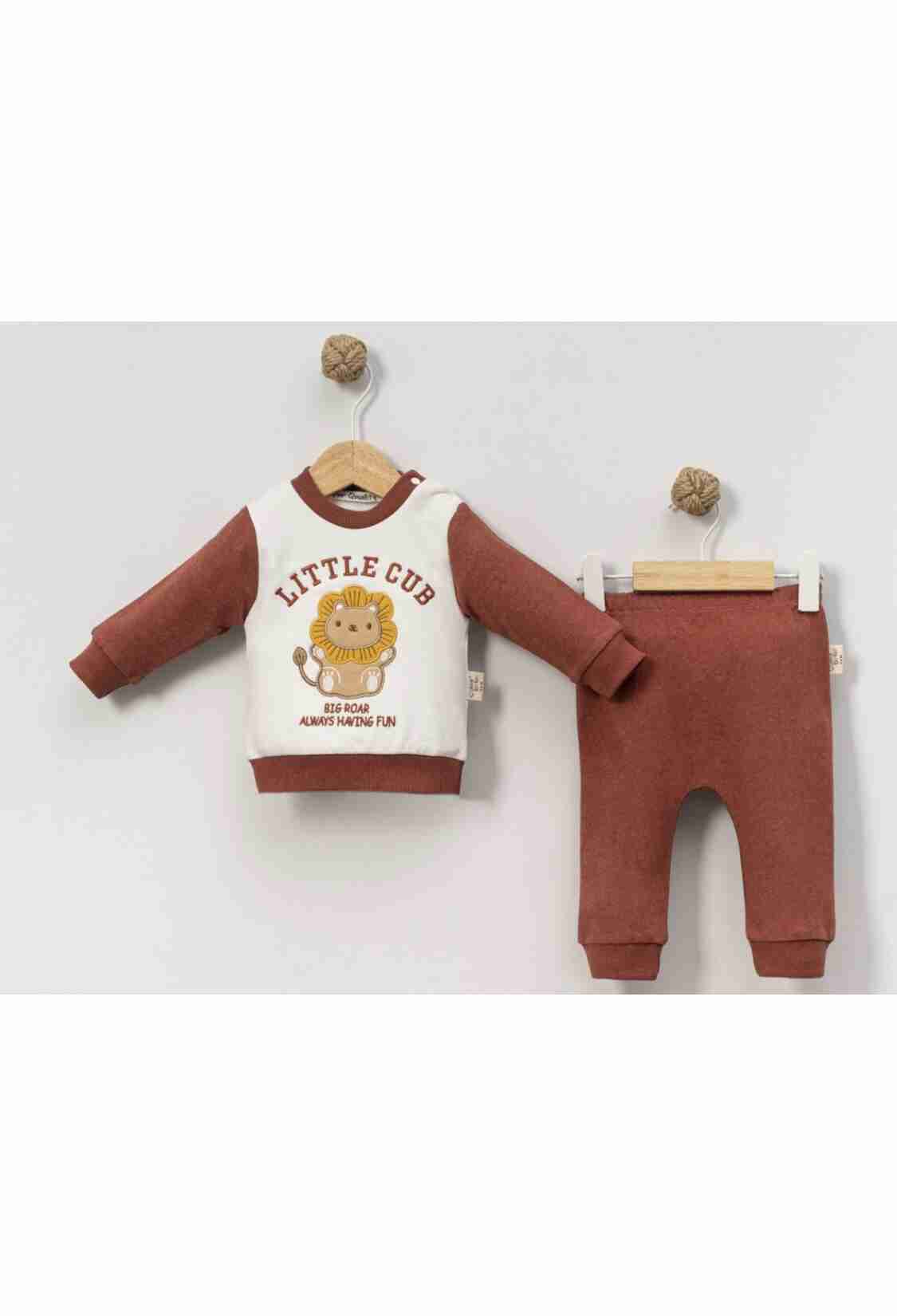 Baby Sets - B1 - Aslan Nakışlı Erkek Bebe Takım - Brand: CAYZEN - Kids & Bby Clothes From TheBS Kids Turkey