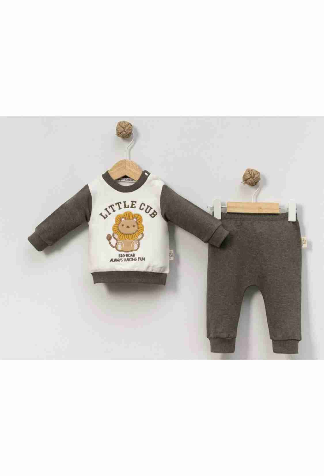 Baby Sets - B1 - Aslan Nakışlı Erkek Bebe Takım - Brand: CAYZEN - Kids & Bby Clothes From TheBS Kids Turkey