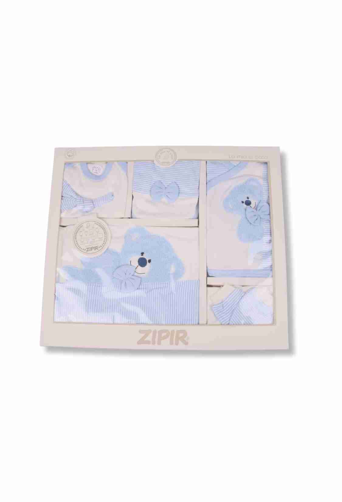 Newborn - B1 - Ayıcık Nakışlı Erkek Bebe 10lu Hastane Çıkış Set - Brand: ZIPIR - Kids & Bby Clothes From TheBS Kids Turkey