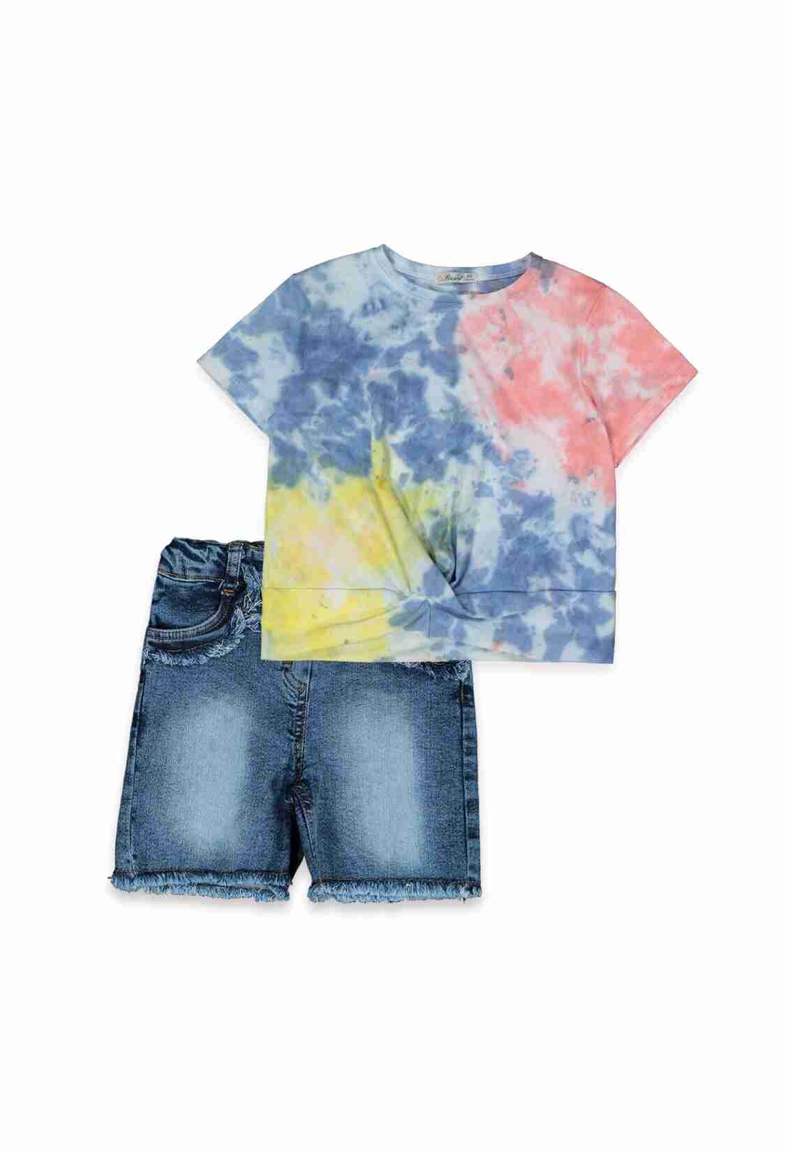 Girls' Suits - Batik Şortlu Garson Takım 1016-211133 - Brand: Büşra Bebe - Kids & Bby Clothes From TheBS Kids Turkey