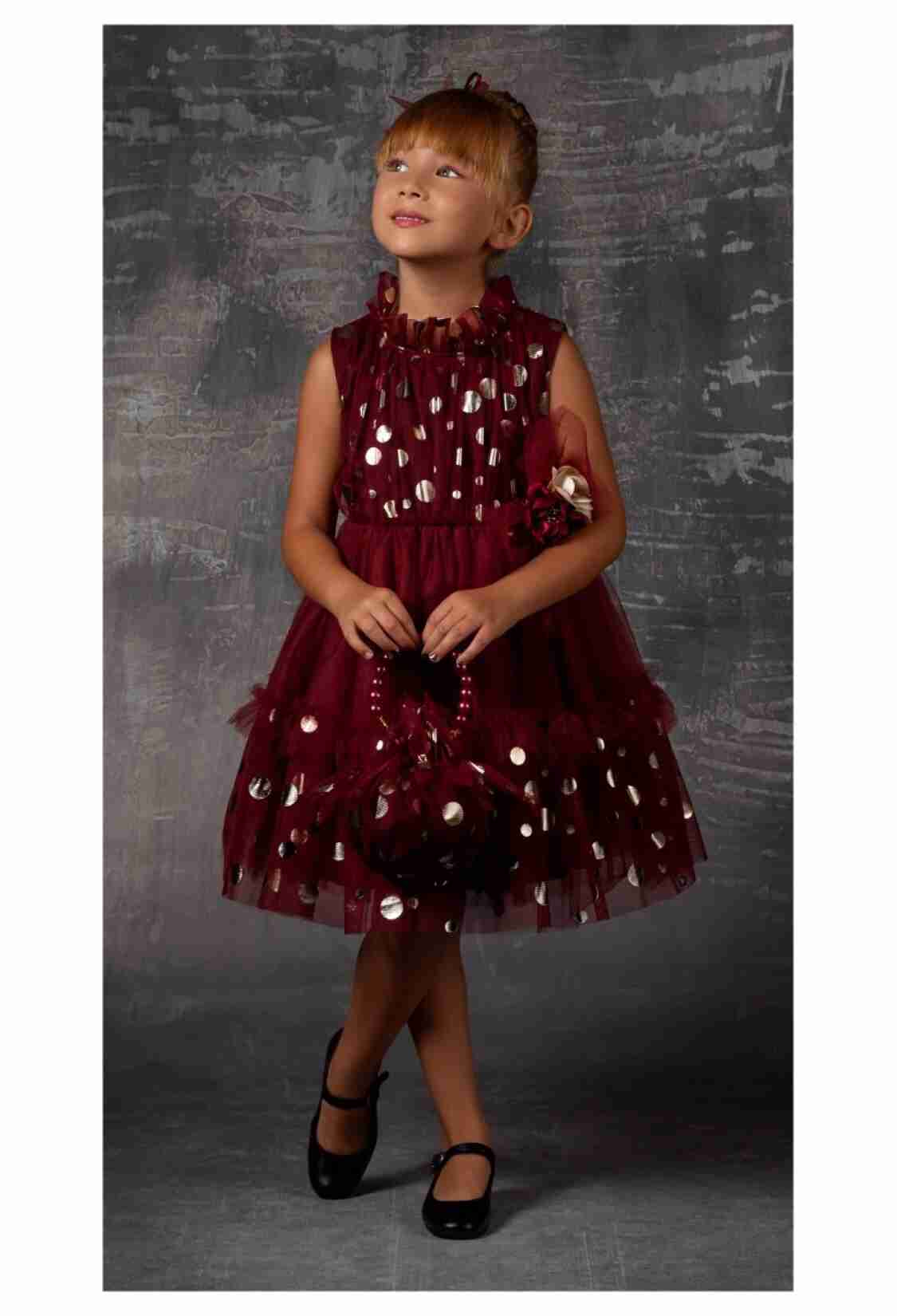 Girl's Dress - Çantalı Elbise 1042-2328 - Brand: Tivido - Kids & Bby Clothes From TheBS Kids Turkey