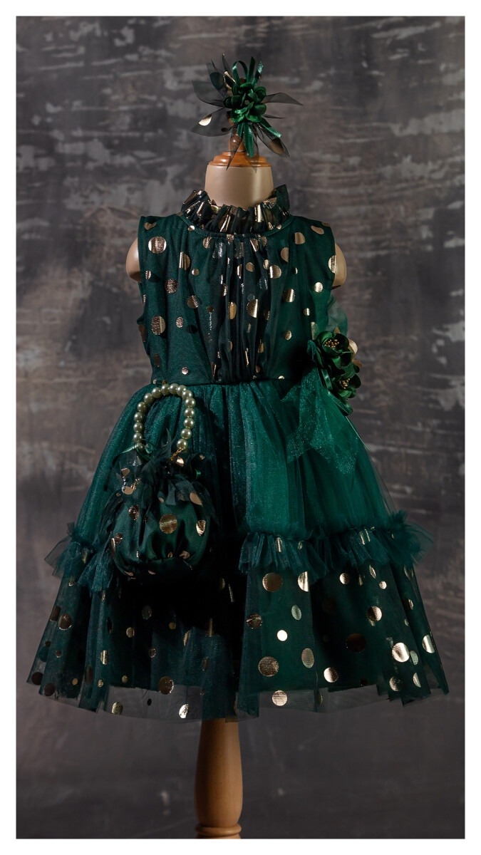 Girl's Dress - Çantalı Elbise 1042-2328 - Brand: Tivido - Kids & Bby Clothes From TheBS Kids Turkey