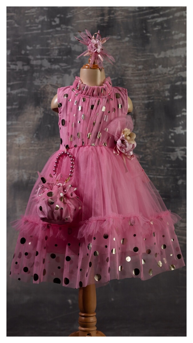 Girl's Dress - Çantalı Elbise 1042-2328 - Brand: Tivido - Kids & Bby Clothes From TheBS Kids Turkey