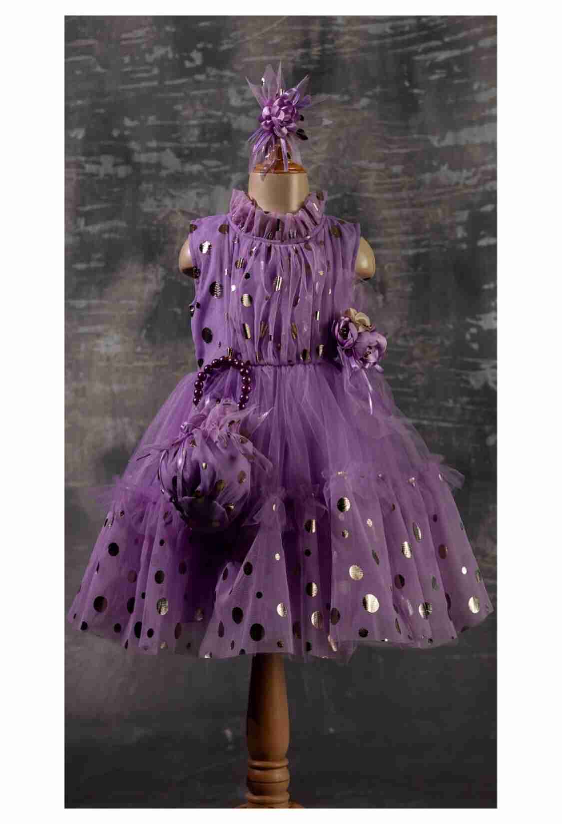 Girl's Dress - Çantalı Elbise 1042-2328 - Brand: Tivido - Kids & Bby Clothes From TheBS Kids Turkey