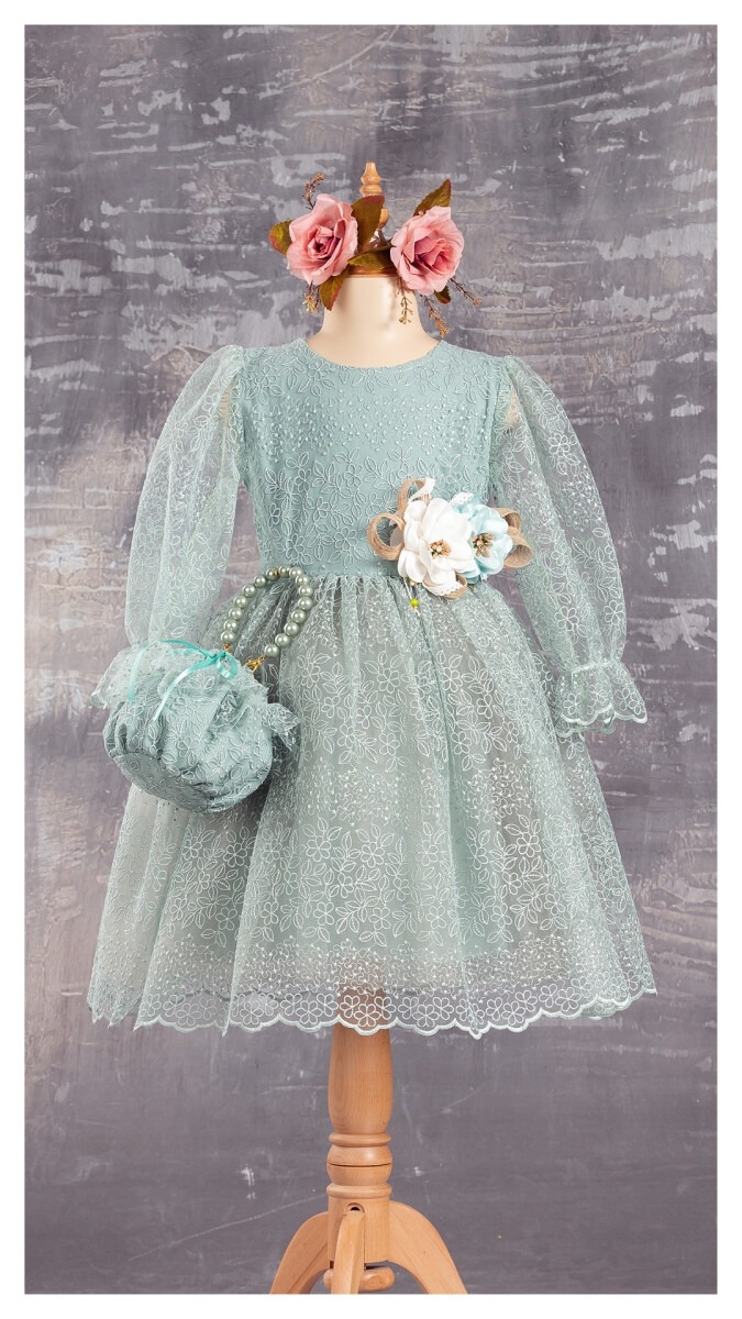 Girl's Dress - Çantalı Elbise 1042-2331 - Brand: Tivido - Kids & Bby Clothes From TheBS Kids Turkey