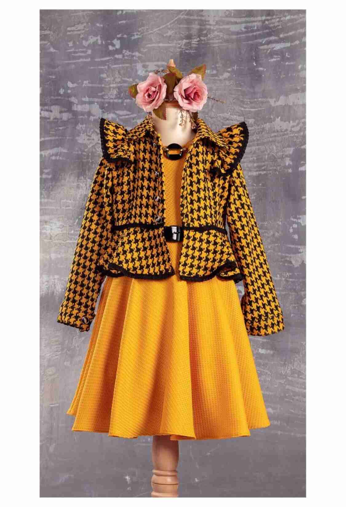 Girl's Dress - Ceketli Elbise 1042-2305 - Brand: Tivido - Kids & Bby Clothes From TheBS Kids Turkey