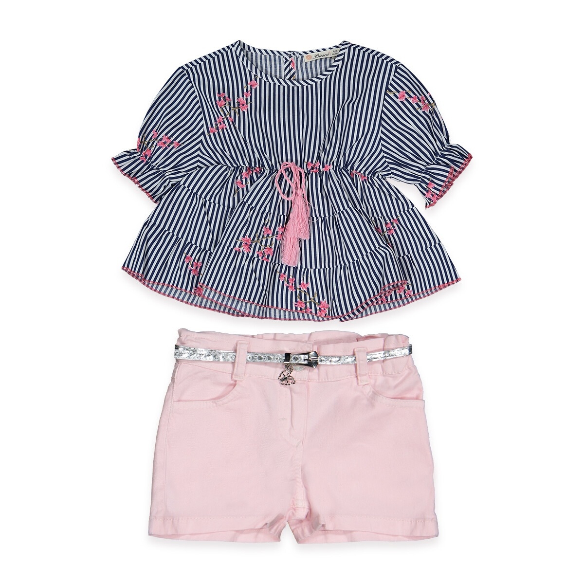 Girls' Suits - Çiçekli Çizgili Pfd Takım 3-6Y 1016-211130 - Brand: Büşra Bebe - Kids & Bby Clothes From TheBS Kids Turkey