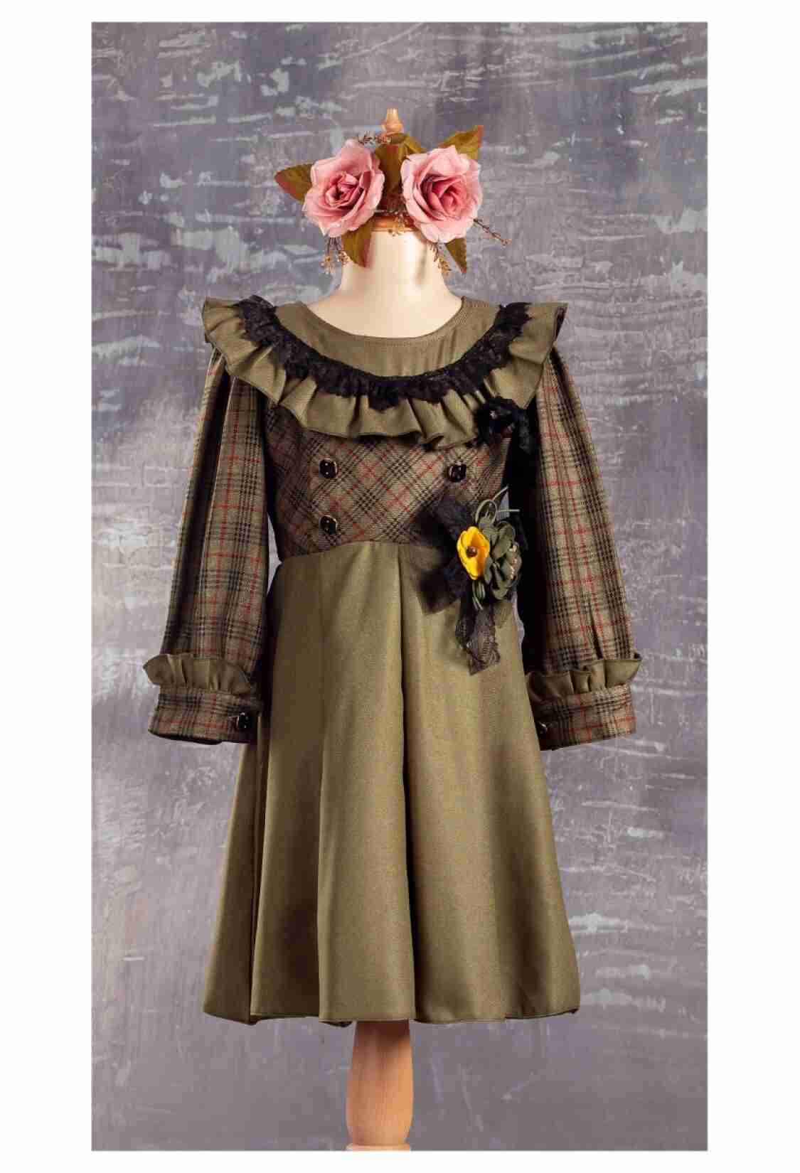 Girl's Dress - Çiçekli Elbise 1042-2310 - Brand: Tivido - Kids & Bby Clothes From TheBS Kids Turkey