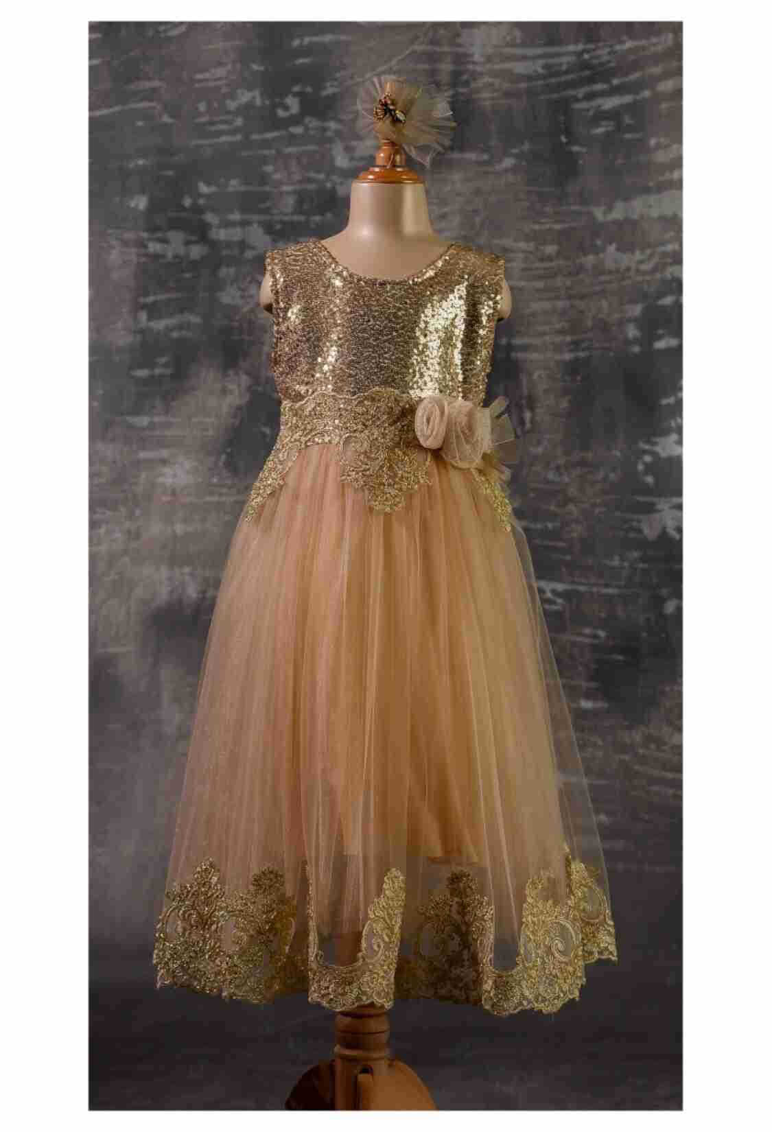 Girl's Dress - Çiçekli Elbise 1042-2342 - Brand: Tivido - Kids & Bby Clothes From TheBS Kids Turkey