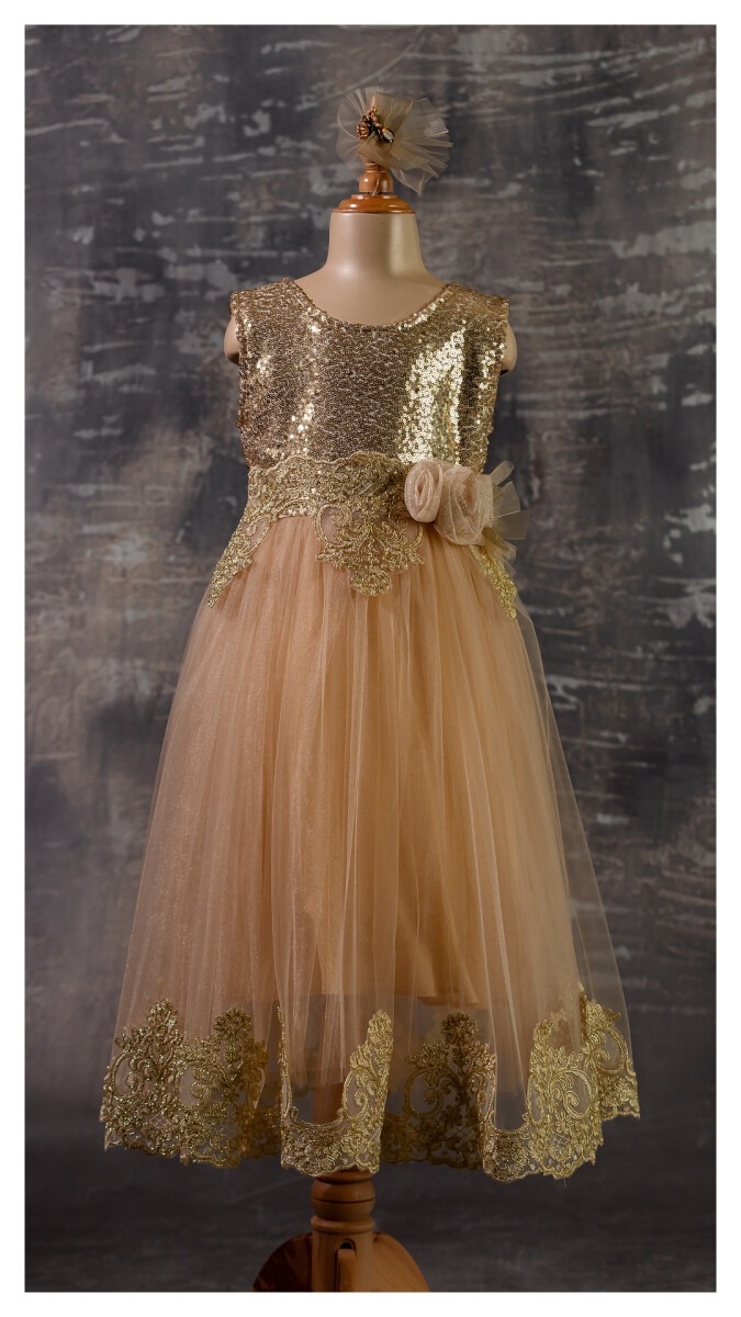 Girl's Dress - Çiçekli Elbise 1042-2342 - Brand: Tivido - Kids & Bby Clothes From TheBS Kids Turkey