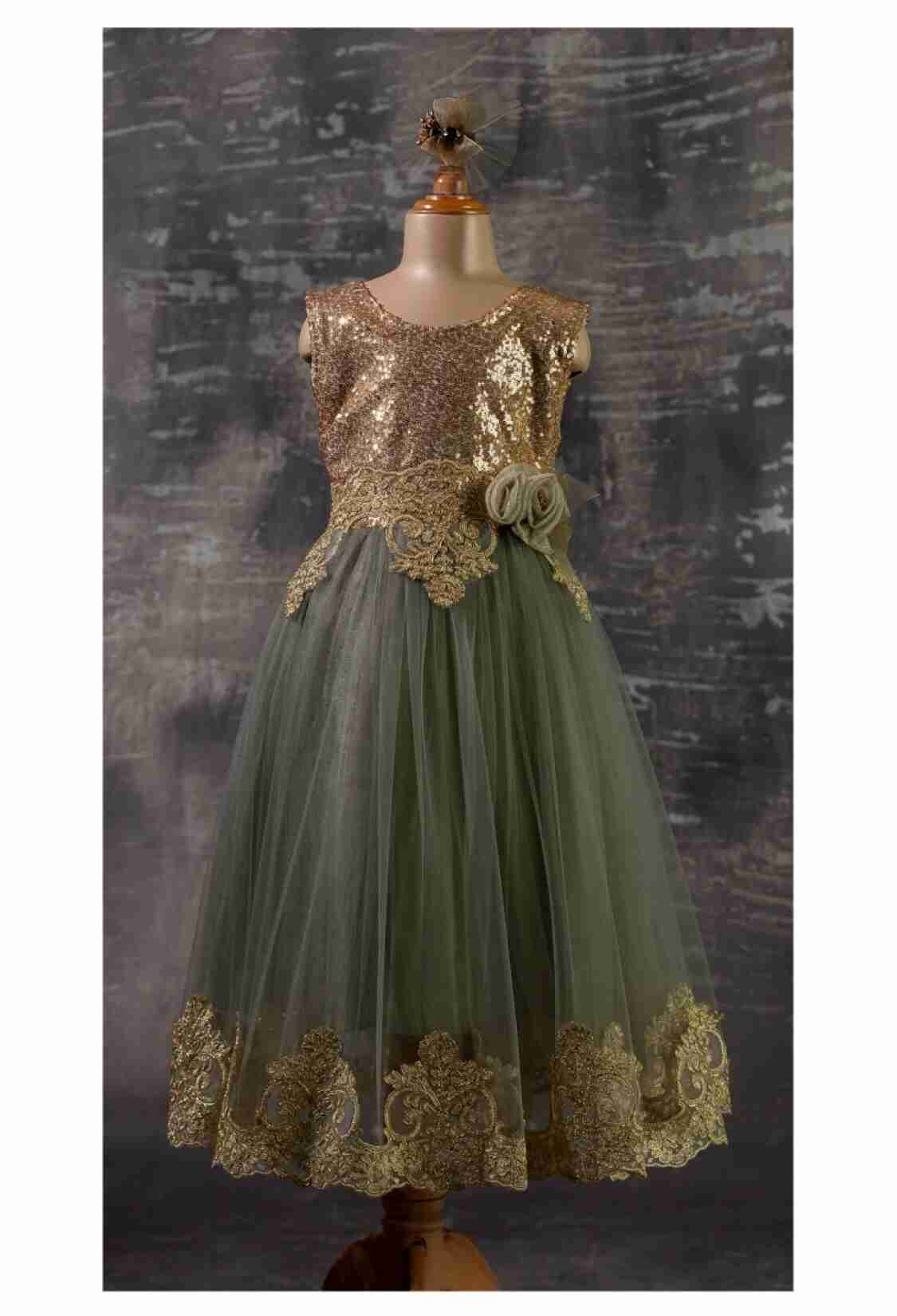 Girl's Dress - Çiçekli Elbise 1042-2342 - Brand: Tivido - Kids & Bby Clothes From TheBS Kids Turkey