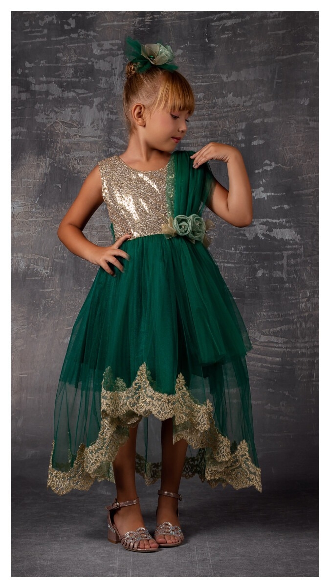 Girl's Dress - Çiçekli Elbise 1042-2346 - Brand: Tivido - Kids & Bby Clothes From TheBS Kids Turkey