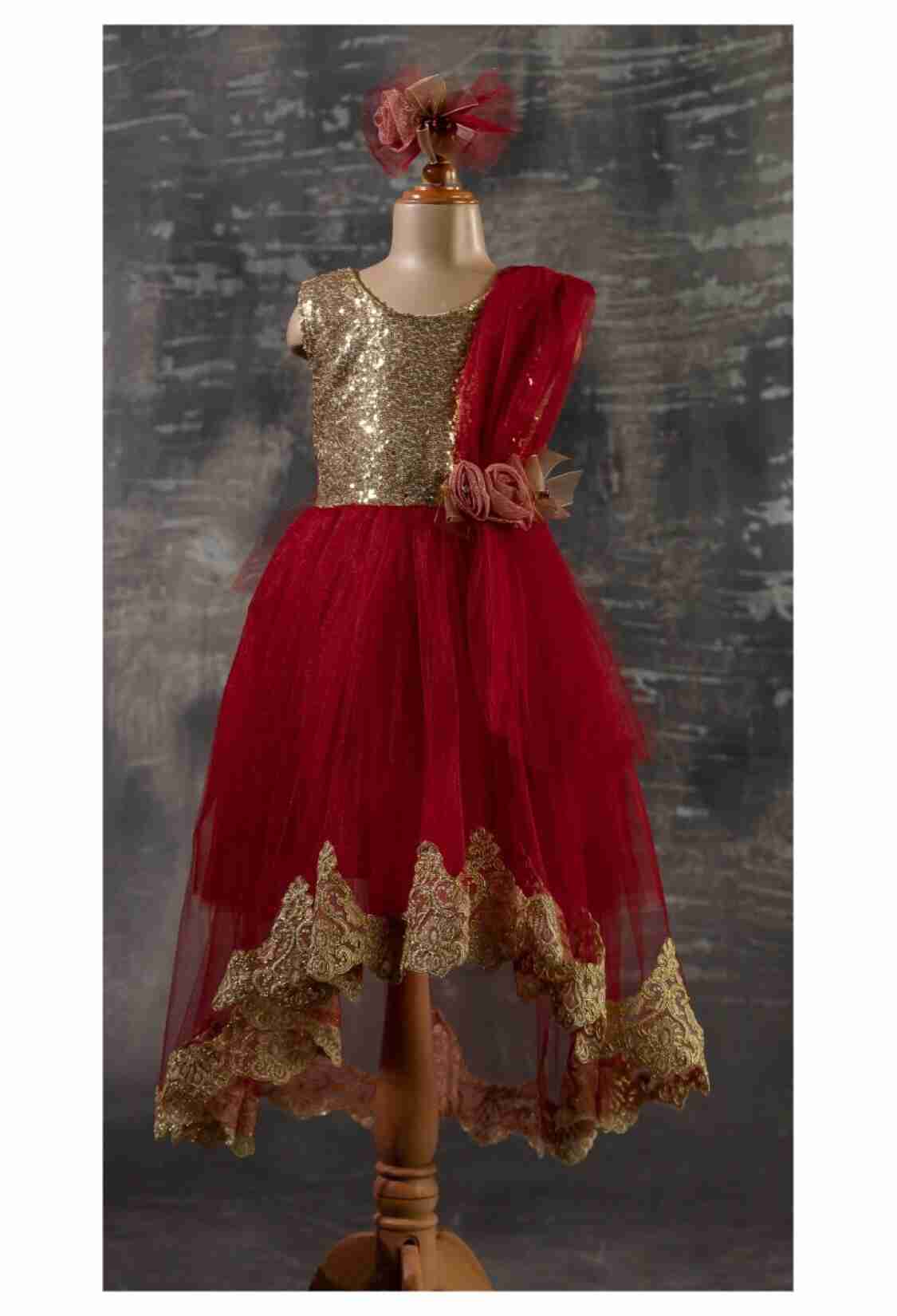 Girl's Dress - Çiçekli Elbise 1042-2346 - Brand: Tivido - Kids & Bby Clothes From TheBS Kids Turkey