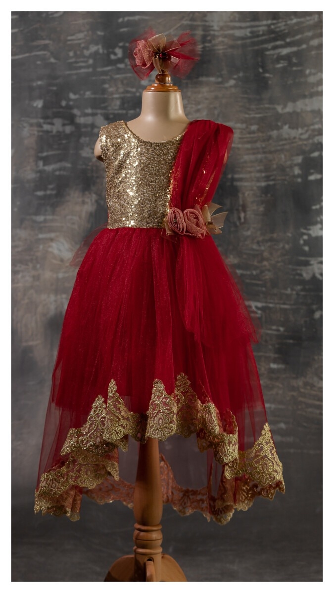 Girl's Dress - Çiçekli Elbise 1042-2346 - Brand: Tivido - Kids & Bby Clothes From TheBS Kids Turkey