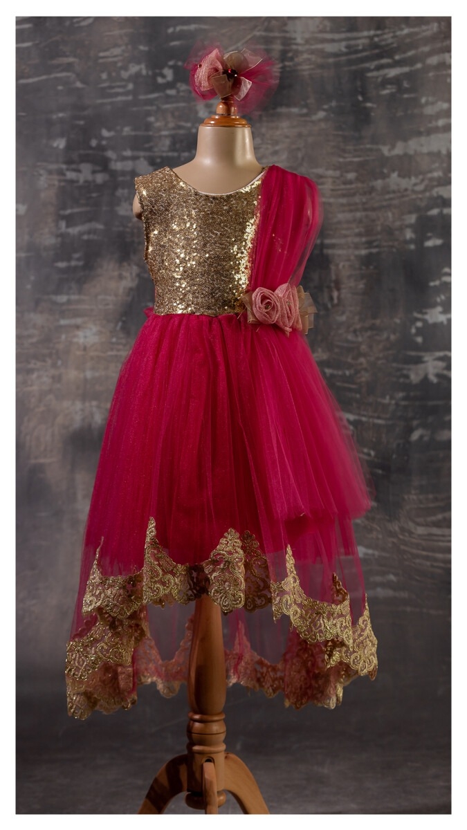 Girl's Dress - Çiçekli Elbise 1042-2346 - Brand: Tivido - Kids & Bby Clothes From TheBS Kids Turkey