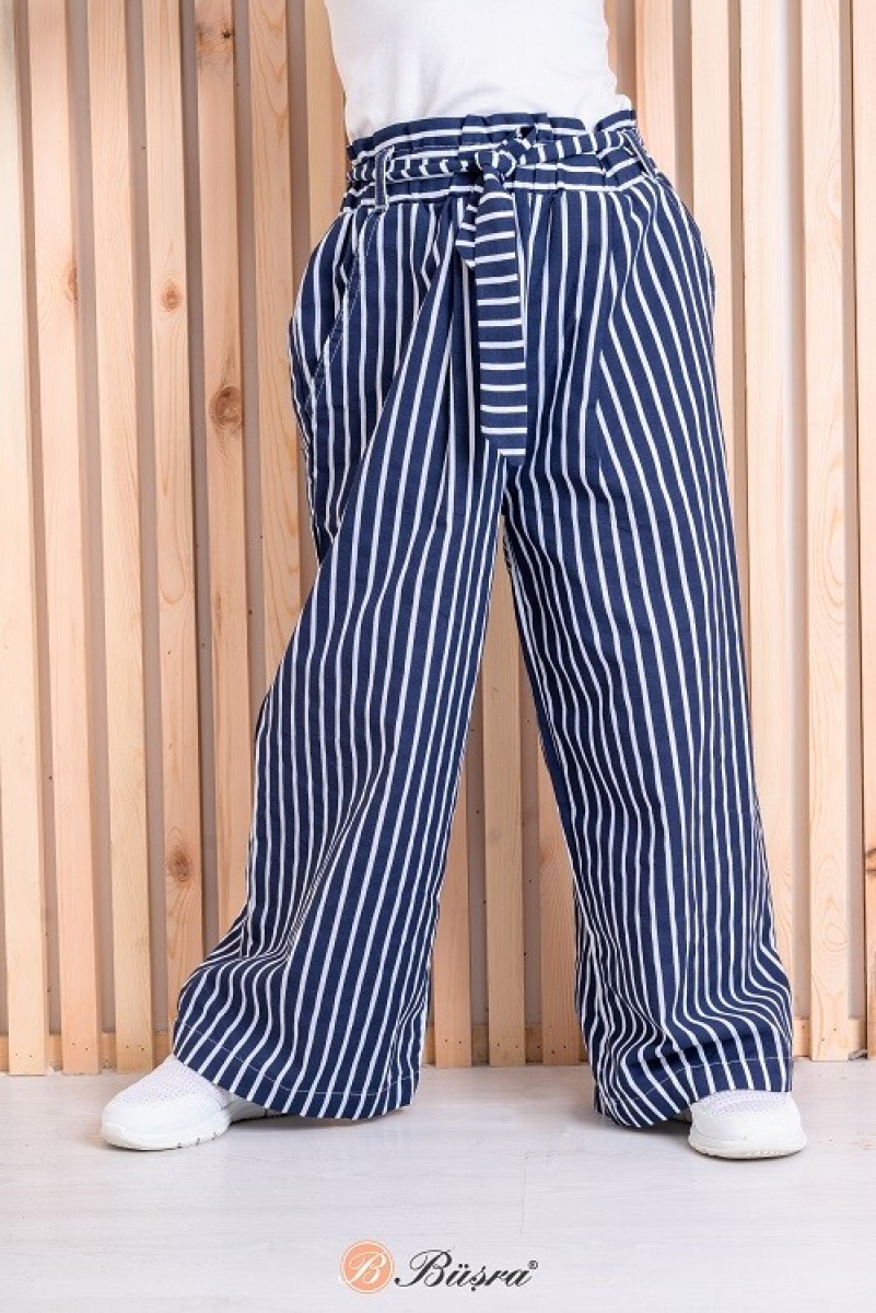 Girls’ Trousers – Çizgili Kemerli Pantolon 1016-221003 – Brand: Büşra Bebe – Kids & Bby Clothes From TheBS Kids Turkey