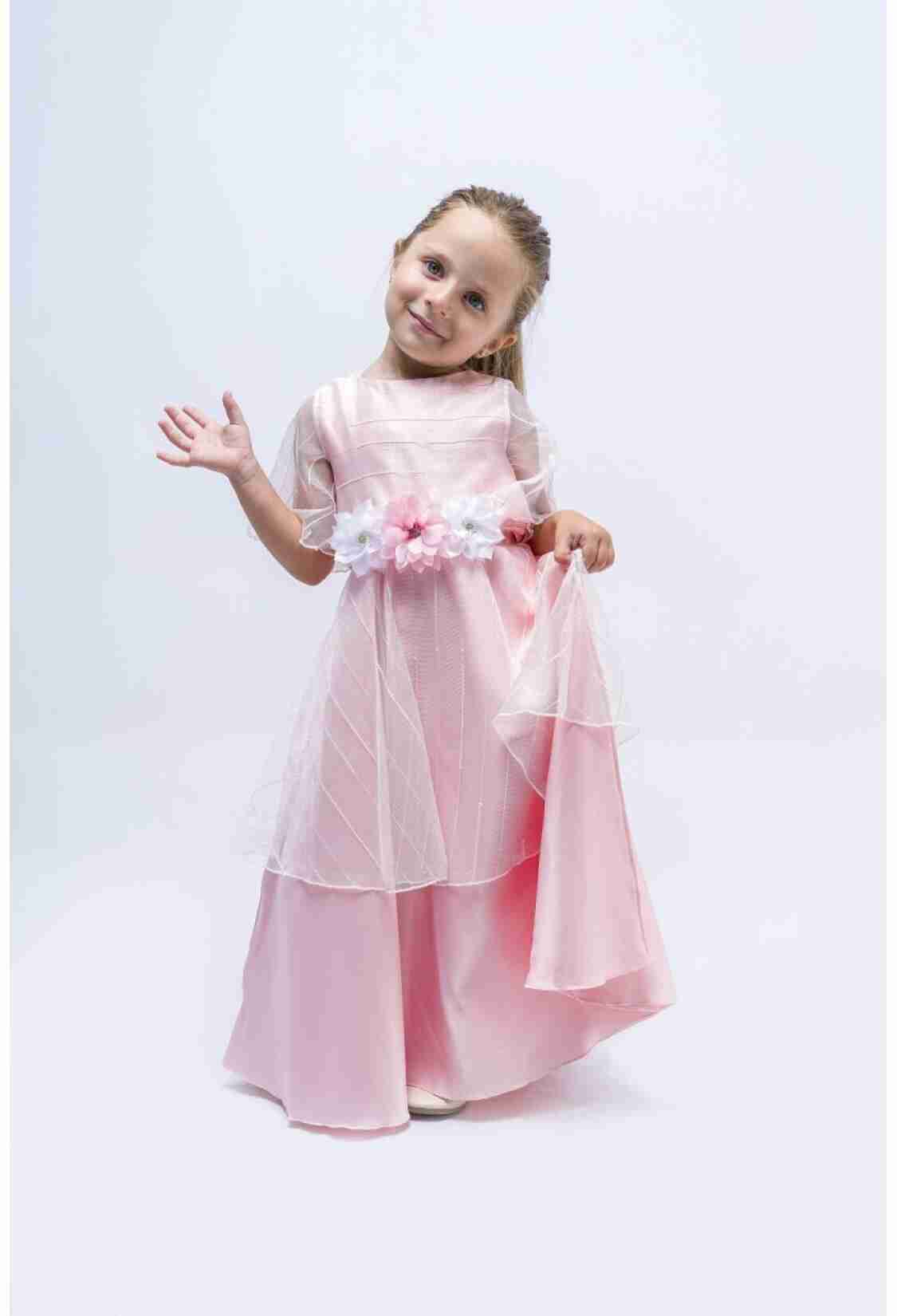 Girl's Dress - Çizgili Tül Abiye 2-5 Yaş 1022-23023 - Brand: Wecan - Kids & Bby Clothes From TheBS Kids Turkey
