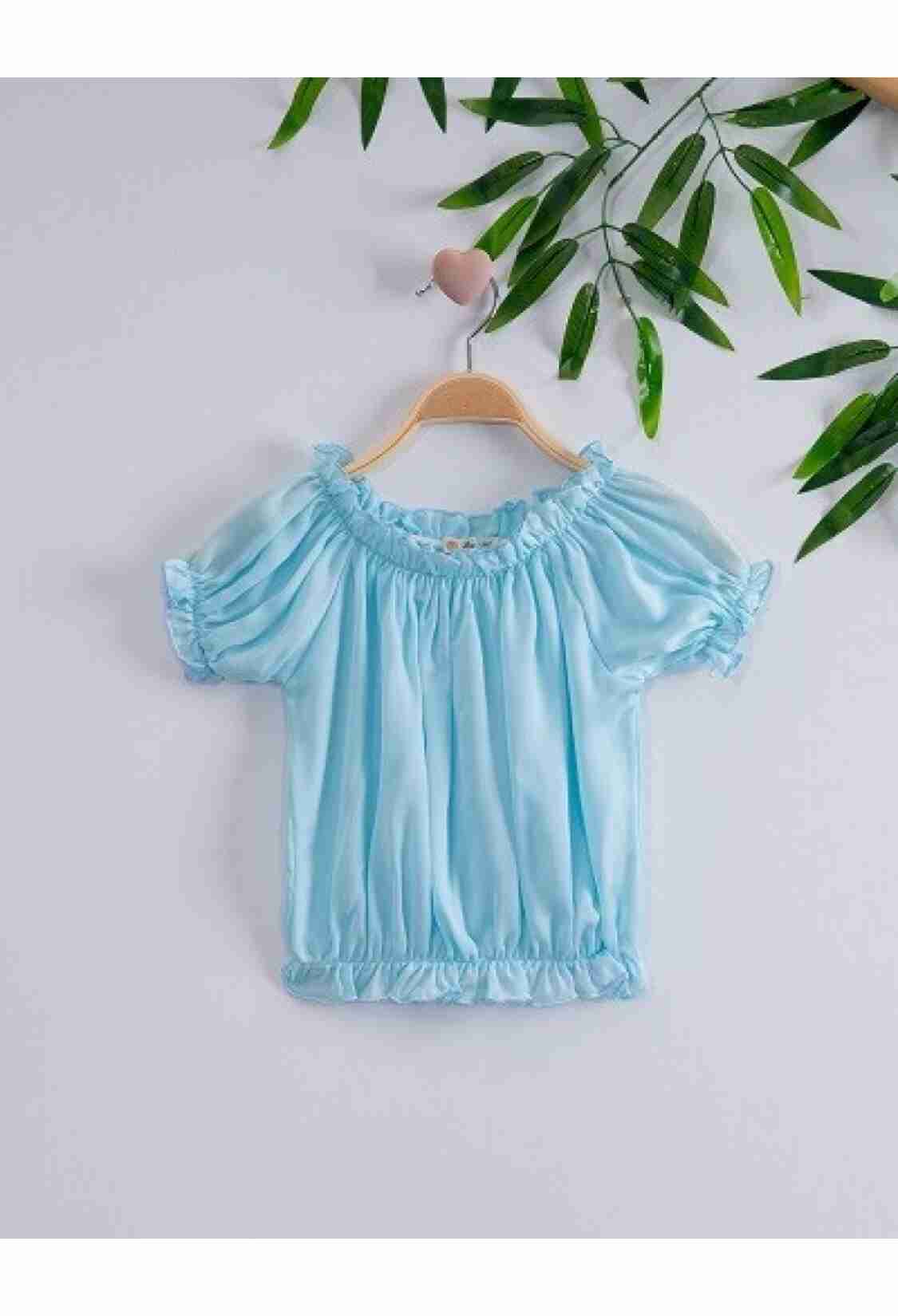 Girls' Tops - Cupro Saten Bluz 1016-221013 - Brand: Büşra Bebe - Kids & Bby Clothes From TheBS Kids Turkey