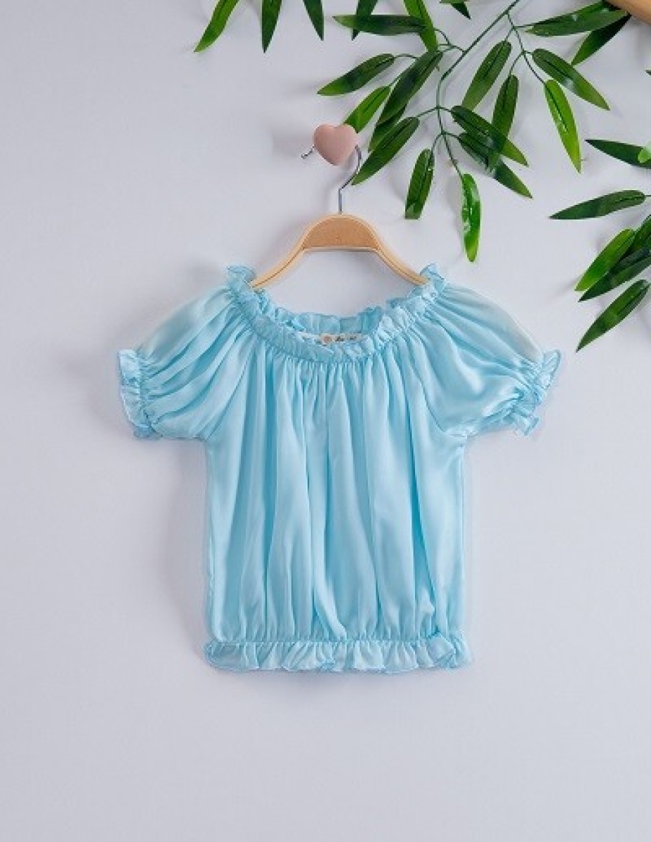 Girls' Tops - Cupro Saten Bluz 1016-221013 - Brand: Büşra Bebe - Kids & Bby Clothes From TheBS Kids Turkey