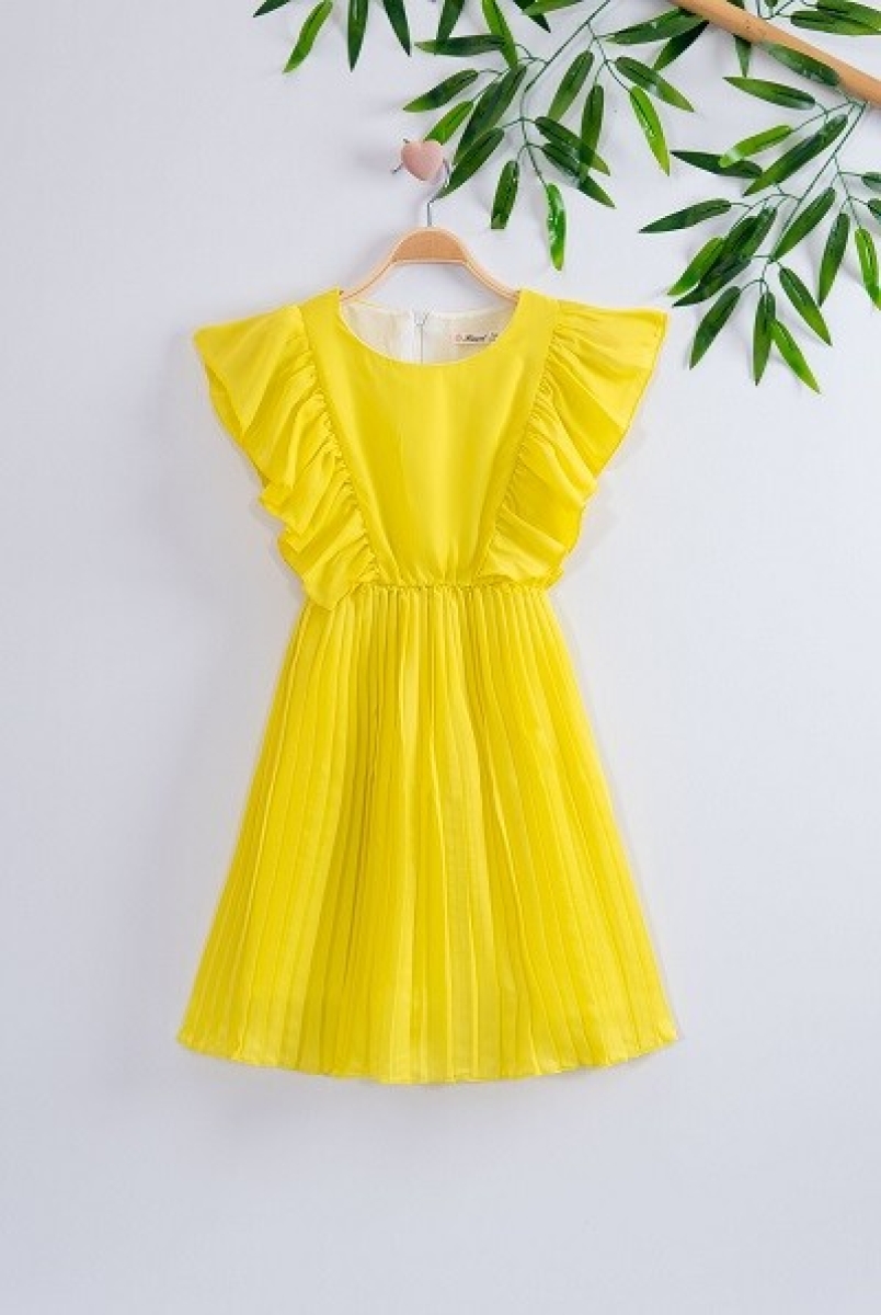 Girl's Dress - Cupro Saten Elbise 1016-221012 - Brand: Büşra Bebe - Kids & Bby Clothes From TheBS Kids Turkey