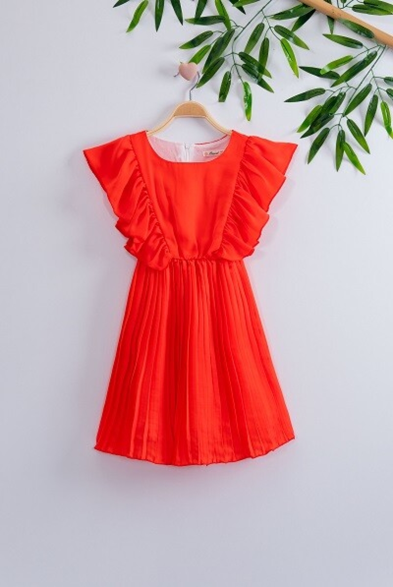 Girl’s Dress – Cupro Saten Elbise 1016-221012 – Brand: Büşra Bebe – Kids & Bby Clothes From TheBS Kids Turkey