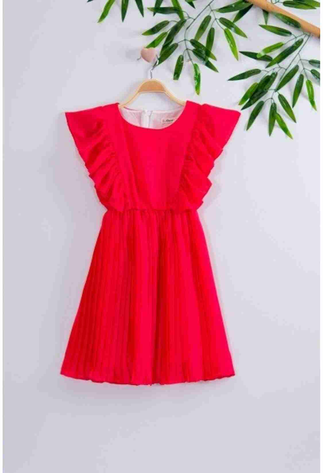 Girl's Dress - Cupro Saten Elbise 1016-221012 - Brand: Büşra Bebe - Kids & Bby Clothes From TheBS Kids Turkey