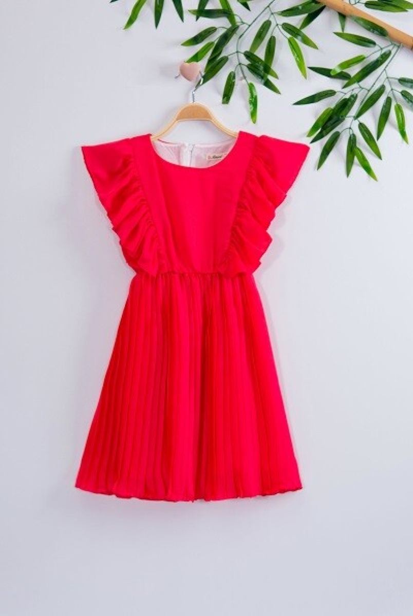 Girl's Dress - Cupro Saten Elbise 1016-221012 - Brand: Büşra Bebe - Kids & Bby Clothes From TheBS Kids Turkey