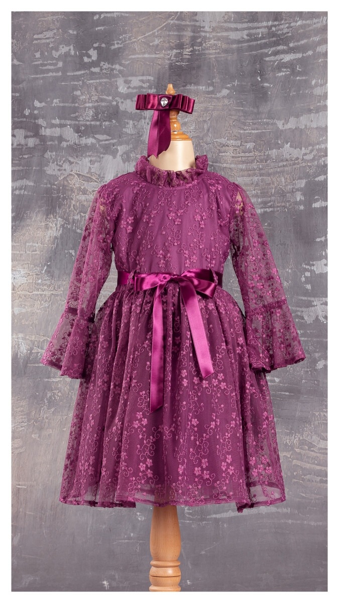 Girl's Dress - Dantel Elbise 1042-2324 - Brand: Tivido - Kids & Bby Clothes From TheBS Kids Turkey
