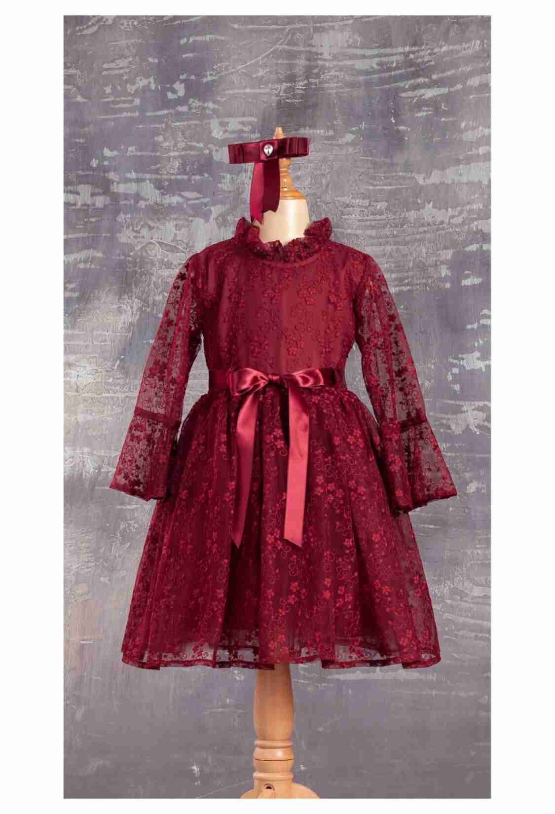 Girl's Dress - Dantel Elbise 1042-2324 - Brand: Tivido - Kids & Bby Clothes From TheBS Kids Turkey