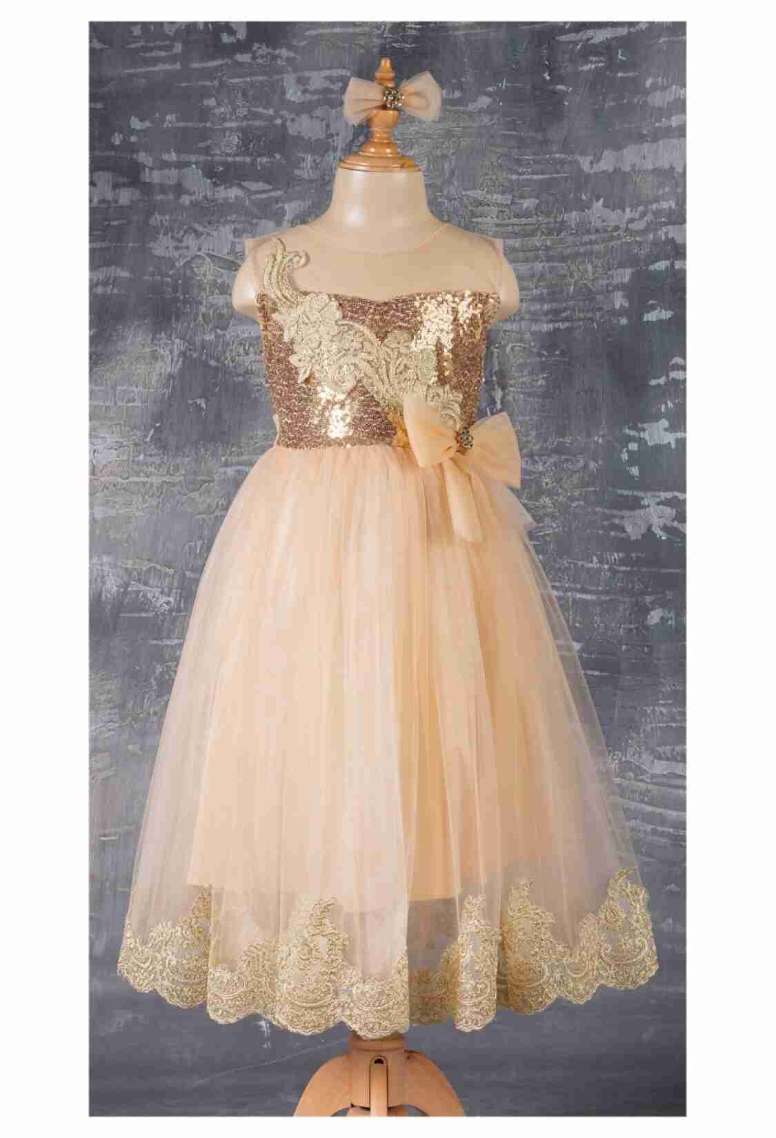 Girl's Dress - Dantelli Elbise 1042-2343 - Brand: Tivido - Kids & Bby Clothes From TheBS Kids Turkey