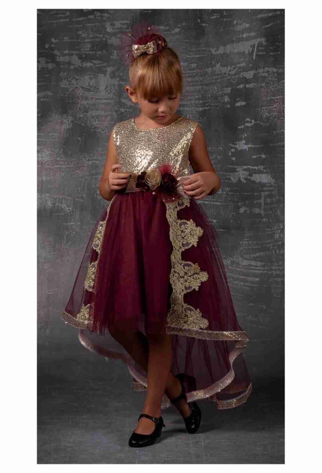 Girl's Dress - Dantelli Elbise 1042-2345 - Brand: Tivido - Kids & Bby Clothes From TheBS Kids Turkey