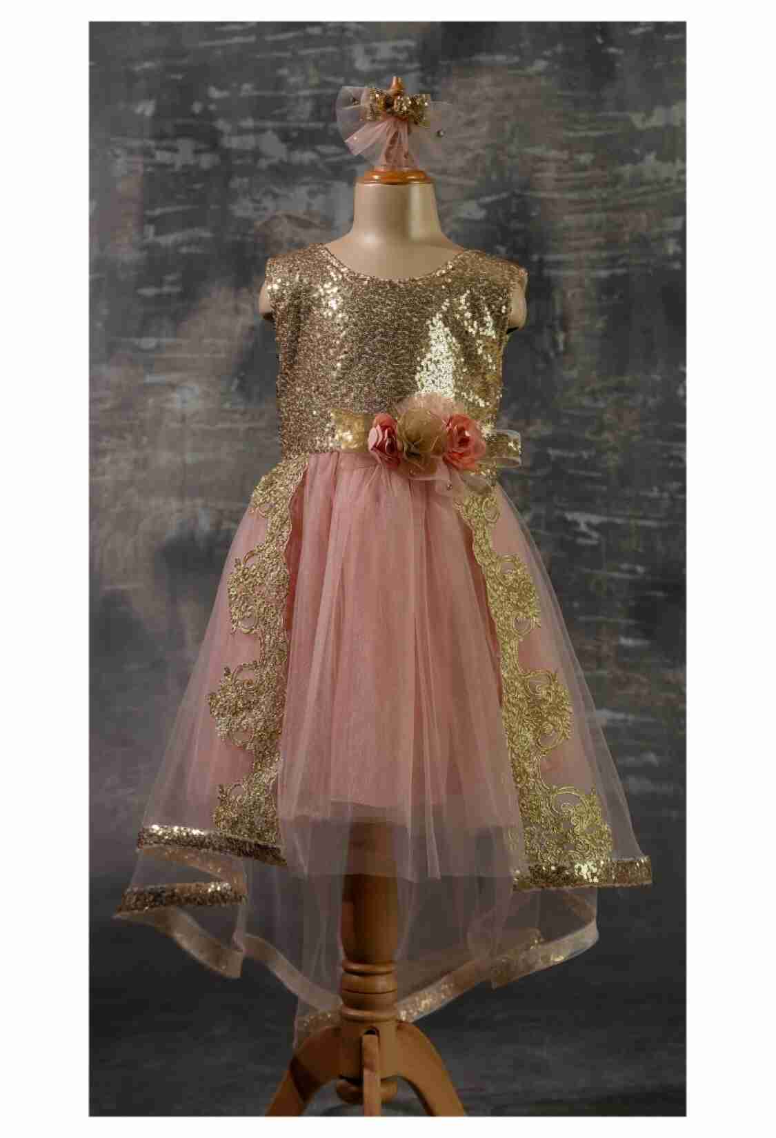 Girl's Dress - Dantelli Elbise 1042-2345 - Brand: Tivido - Kids & Bby Clothes From TheBS Kids Turkey