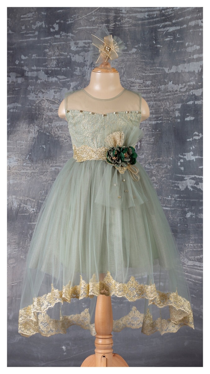 Girl's Dress - Dantelli Elbise 1042-2347 - Brand: Tivido - Kids & Bby Clothes From TheBS Kids Turkey