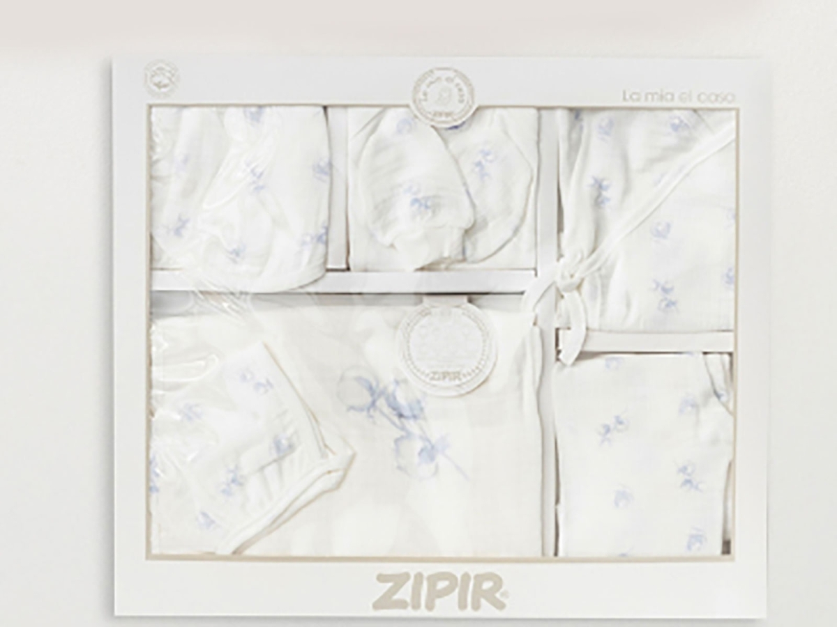 Newborn - B1 - Desenli 10lu Hastane Çıkışı Müslin Zıbın Seti - Brand: ZIPIR - Kids & Bby Clothes From TheBS Kids Turkey