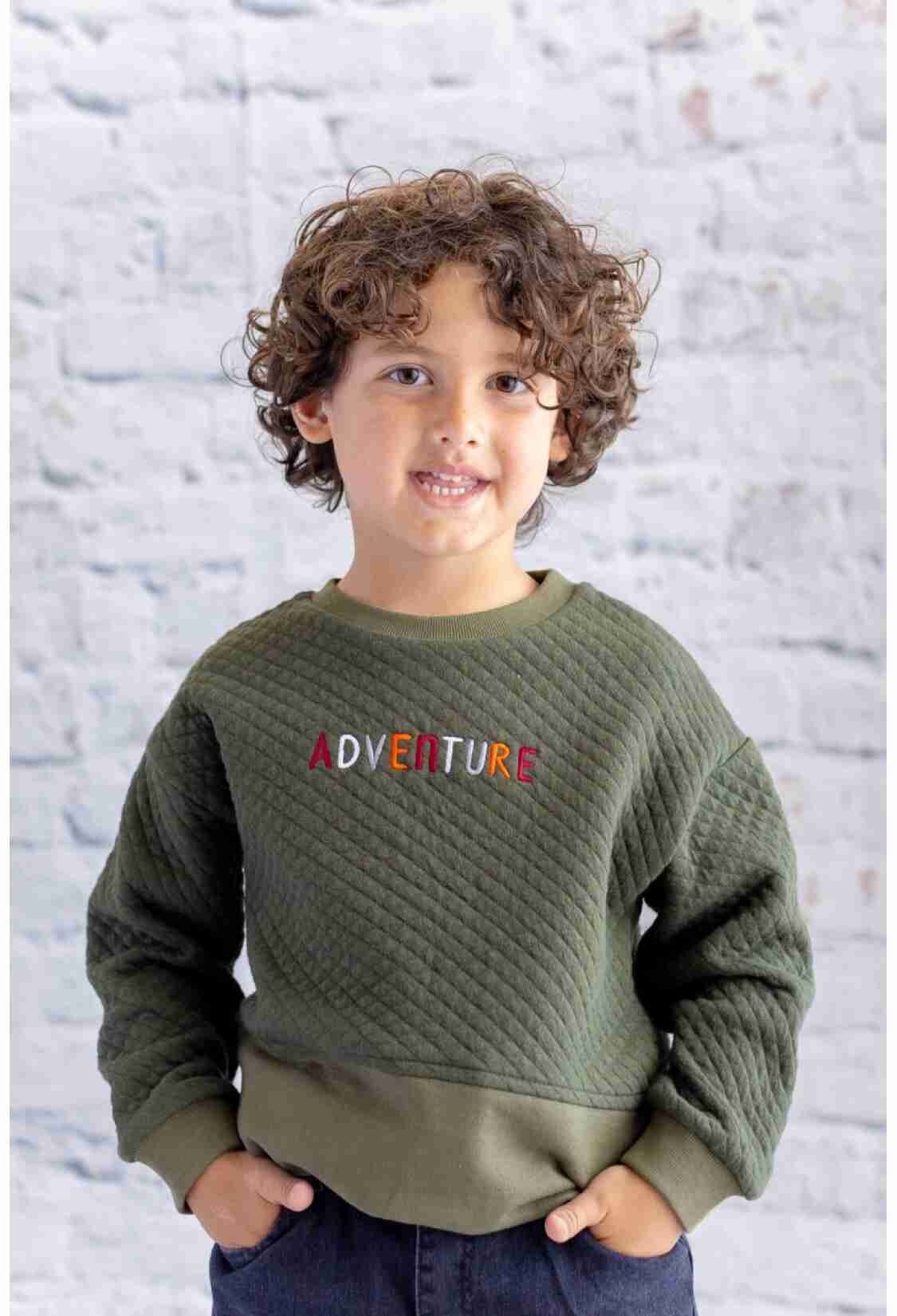Boys' Tops - Erkek Çocuk Kapitone Nakış Detaylı Sweatshirt 1-12Y 1070-252Z3EZC61 - Brand: Zeyland - Kids & Bby Clothes From TheBS Kids Turkey