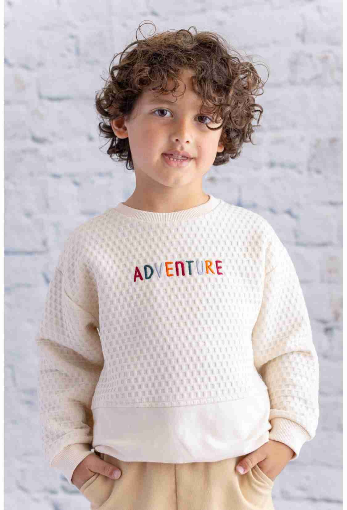 Boys' Tops - Erkek Çocuk Kapitone Nakış Detaylı Sweatshirt 1-12Y 1070-252Z3EZC61 - Brand: Zeyland - Kids & Bby Clothes From TheBS Kids Turkey