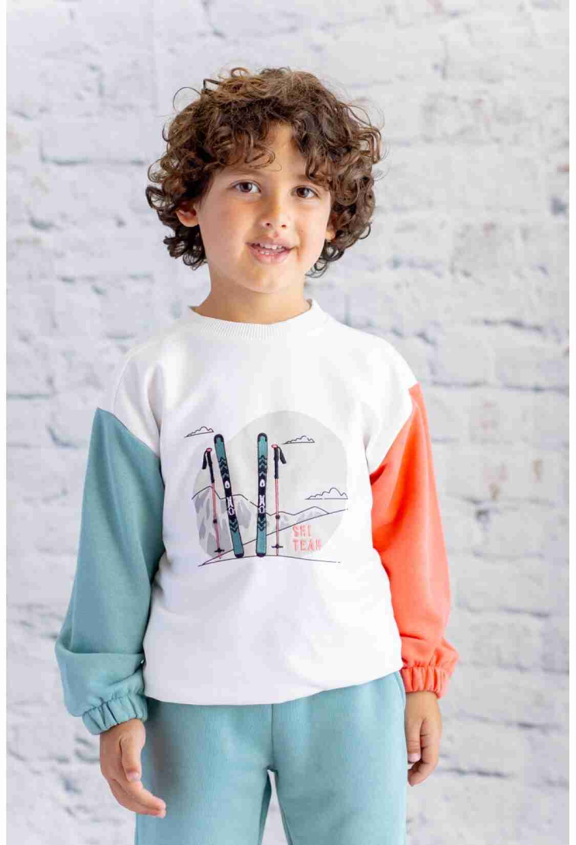 Boys' Tops - Erkek Çocuk Renkli Baskı Nakış Detaylı Sweatshirt 1-12Y 1070-252Z3EZF61 - Brand: Zeyland - Kids & Bby Clothes From TheBS Kids Turkey